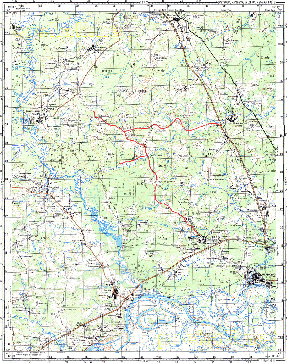 Карта мурыгино кировская область